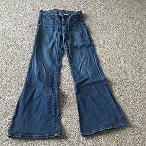 American Eagle Outfitters Dark Blue Flared Jeans size 0S